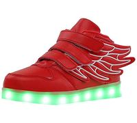 Kauson Unisex Kinder LED Schuhe 7 Farbe USB Aufladen LED Leuchtend Outdoor Sportschuhe Low Top Atmungsaktives Ultraleicht Wasserdicht Laufschuhe Gymnastik Turnschuhe Blinken Sneaker Für Jungen Mädchen