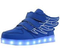Kauson Unisex Kinder LED Schuhe 7 Farbe USB Aufladen LED Leuchtend Outdoor Sportschuhe Low Top Atmungsaktives Ultraleicht Wasserdicht Laufschuhe Gymnastik Turnschuhe Blinken Sneaker Für Jungen Mädchen