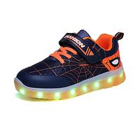 Kauson Unisex Kinder LED Schuhe 7 Farbe USB Aufladen LED Leuchtend Outdoor Sportschuhe Low Top Atmungsaktives Ultraleicht Wasserdicht Laufschuhe Gymnastik Turnschuhe Blinken Sneaker Für Jungen Mädchen