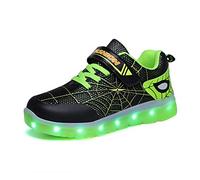 Kauson Unisex Kinder LED Schuhe 7 Farbe USB Aufladen LED Leuchtend Outdoor Sportschuhe Low Top Atmungsaktives Ultraleicht Wasserdicht Laufschuhe Gymnastik Turnschuhe Blinken Sneaker Für Jungen Mädchen