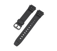 Kautschukarmband kompatibel mit Casio AQ-S810W S800W W-735H SGW-300 AE-1200 W-216H W-800H Convex Herren Schwarz Sport Silikon Uhrenarmband 18mm(KOU black buckle)