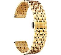 KAVJU 316L Edelstahl-Uhrenarmband, hochwertiges Ersatz-Uhrenarmband, 6 Farben für Damen und Herren, Gold, Silber, Schwarz, Roségold, Goldton(Gold,14mm)