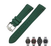 KAVJU Gummi Silikon Armband 20mm 22mm für Tudor Black Bay 1958 GMT 41mm Pelagos Blau Orange Schwarz Sport Armband Geschenk Werkzeuge(Green pin,20mm)
