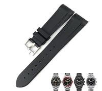 KAVJU Gummi Silikon Armband 20mm 22mm für Tudor Black Bay 1958 GMT 41mm Pelagos Blau Orange Schwarz Sport Armband Geschenk Werkzeuge(Black pin,20mm)