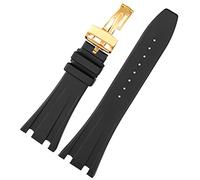 KAVJU Schwarz Silikon gummi Armband Für Audemars für Piguet Strap 28mm Uhr AP Band männer Armband schmetterling schnalle werkzeuge, 28mm, Achat