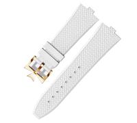 KAVJU Senior FKM Fluorkautschuk-Uhrenarmband für Vacheron Constantin 4500 V, 5500 V, 7900, VC, konvexe Öffnung, 7 mm, 7 mm, Azetat, Kein Edelstein