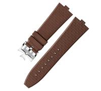 KAVJU Senior FKM Fluorkautschuk-Uhrenarmband für Vacheron Constantin 4500 V, 5500 V, 7900, VC, konvexe Öffnung, 7 mm, 7 mm, Azetat, Kein Edelstein