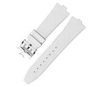 KAVJU Senior FKM Fluorkautschuk-Uhrenarmband für Vacheron Constantin 4500 V, 5500 V, 7900, VC, konvexe Öffnung, 7 mm, 7 mm, Azetat, Kein Edelstein