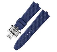 KAVJU Senior FKM Fluorkautschuk-Uhrenarmband für Vacheron Constantin 4500 V, 5500 V, 7900, VC, konvexe Öffnung, 7 mm, 7 mm, Azetat, Kein Edelstein