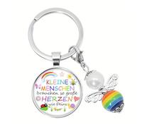 KAWAAN Einschulung Schlüsselanhänger, Einschulung Geschenk Schutzengel Schlüsselanhänger - Glücksbringer Schulanfang Schultüte Füllung, Schutzengel Schulanfang Geschenke KLEINE MENSCHEN HERZEN