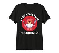 Kawaii Bär I Just Really Like Cooking Cute Aesthetic Premium T-Shirt