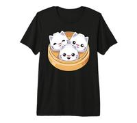 Kawaii Dim Sum Katzenknödel für Frauen Kinder Mädchen Premium T-Shirt