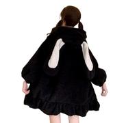 Kawaii Hoodie Bunny Ohren Niedlich Frauen Kaninchen Langarm Fuzzy Flauschig Sweatshirt Japanische Cosplay Jacke Pullover Herbst Winter