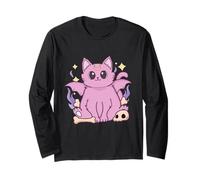 Kawaii Pastell Goth Cute Cat Kawaii Anime Aesthetic Langarmshirt