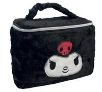 Kawaii Plüsch-Kosmetiktasche mit 3D-Design, organisierte Taschen und Griff oben 23 × 14 × 16 cm, Kuromi, Beauty