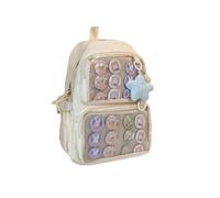 Kawaii-Rucksack, Pin-Display-Rucksack mit Einsätzen for Pins, süßer Rucksack for Mädchen, Frauen und Männer, Rucksack mit Einsätzen for die Schule, Tagesrucksack, Itabag, Wandertagesrucksack, Tasche f