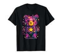 Kawaii Star Teddybär Floral Kids Fantasy T-Shirt