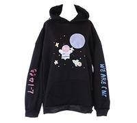 Kawaii-Story TS-352 Schwarz Zeichenfigur Grafik Hoodie Sweatshirt Pullover Pastel Goth