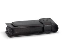 Kaweco 2er Leder Laschen-Etui Lang Schwarz I Stifte Etui passend für die DIA2, ORIGINAL, PERKEO, Student, Supra Serien I Stifttasche aus echtem Leder I Stiftetui 11,9 x 4,2 cm