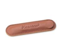 Kaweco 10001670 Eco Brandy Leder Etui I Stifte Etui für 1 Liliput Pen I Schreibetui aus echtem Leder mit schöner Prägung I schicke und klassische Stifttasche I Stiftetui 15 x 1,5 x 2,5 cm in braun