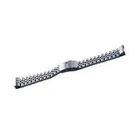 KAXSFE 20 mm silbernes Jubilee-Uhrenarmband, solide gebogene Endglieder, Armband mit doppeltem Druckverschluss, kompatibel Seiko ProspexSea SPB101 103 321