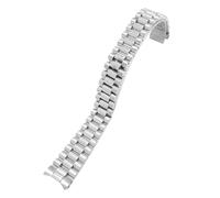 KAXSFE Uhrenarmband 13 mm 17 mm 20 mm 21 mm Sport Kompatibel mit Rolex DATEJUST DAY-DATE OYSTERPERTUAL DATE Herren- und Damen-Stahlarmband(Silver-3,20mm)