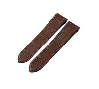 KAXSFE Uhrenarmband aus echtem Leder, kompatibel mit Cartier Sandoz Santos 100, wasserdichtes, schweißfestes Uhrenarmband for Herren und Damen, 20 mm, 23 mm(Brown-No Buckle,24.5mm)