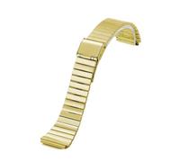 KAXSFE Universal-Uhrenarmband aus Edelstahl, kompatibel mit Casio A158W/A168/A169/B650/F-91W, kleines Metall-Uhrenarmband, 20 mm, Vintage-Armband(Gold)