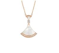 KAYLRE Halskette Herren Modeschmuck Marke Herren und Frauen BV. Halsketten Liebhaber Halskette Damen (Color : White)