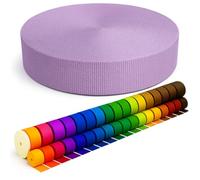 KBBB Gurtband 2m 5m 10m 50m lang - 50 Farben Breiten: 10mm 15mm 20mm 25mm 30mm 40mm 50mm Taschengurt aus Polypropylen, ideal für DIY-Projekte & Handarbeiten 373 Lavendel 15mm x 2m