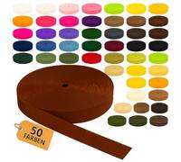 KBBB Gurtband 2m oder 5m lang - 50 Farben Breiten: 10mm 15mm 20mm 25mm 30mm 40mm 50mm Polypropylen