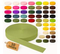 KBBB Gurtband 2m oder 5m lang - 50 Farben Breiten: 10mm 15mm 20mm 25mm 30mm 40mm 50mm Polypropylen