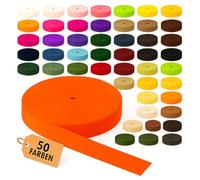 KBBB Gurtband 2m oder 5m lang - 50 Farben Breiten: 10mm 15mm 20mm 25mm 30mm 40mm 50mm Polypropylen