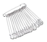 KBNIAN 20 Stück Extra große Sicherheitsnadel 10 cm Lange Extra Große Pins Kiltnadeln Große Hochleistungs Sicherheitsnadel für Bastelarbeiten, Decken, Matratzen, Kleidung, Schmuck, Wirkwaren/Silber