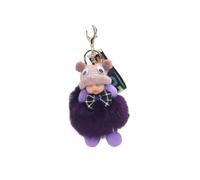 KBOLAE Schlüsselanhänger aus Plüsch, Baby-Puppenfigur, tragbar, für Tür, Auto, Geldbörse, Dekoration, Schlüsselanhänger, Schmuck, Damen, Mädchen, Grau, deep purple, as description