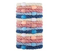 KBRPEY 15 Stück Haargummis Mädchen und Damen Bunte Elastische Haarbänder Weiche Zopfgummis für Dickes und Lockiges Haar Modische Haargummi Auch Als Armband (Stil 4)
