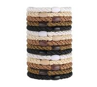 KBRPEY 15 Stück Haargummis Mädchen und Damen Bunte Elastische Haarbänder Weiche Zopfgummis für Dickes und Lockiges Haar Modische Haargummi Auch Als Armband (Stil 2)