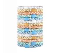KBRPEY 15 Stück Haargummis Mädchen und Damen Bunte Elastische Haarbänder Weiche Zopfgummis für Dickes und Lockiges Haar Modische Haargummi Auch Als Armband (Stil 3)