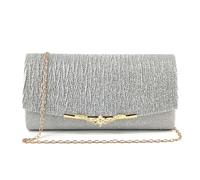 KBRPEY Damen Clutch Metallic Pailletten Abendtasche mit Abnehmbarer Kette Elegant Abendtasche Handtaschen Umschlagtasche Schultertaschen für Hochzeit Party Freizeit Date