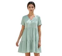 KBRPEY Damen Sommerkleid V Ausschnitt Kurzarm Tshirt Kleid Sommer Kurz Kleider Elegant Blusekleid Freizeitkleid Locker Kleider Midi Kleid Sommerkleid Strandkleider
