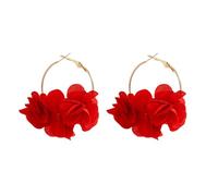 KBRPEY Ohrringe für Damen Lange Böhmische Blumenohrringe Bunte Blume Tropfen Creolen Ohrstecker Hypoallergene Modeschmuck Geschenk für Frauen Mädchen Geburtstag Jahrestag
