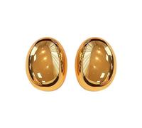 KBRPEY Ovale Hochglanz Ohrstecker Ohrringe Elegant Minimalistisch Schmuck Damen Klassisch Edel Stilvoll