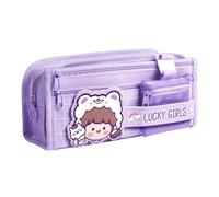 KCatsy Federmäppchen Mädchen Bär Eiscreme Hase Lila Bunny Regenbogen Mäppchen Aesthetic Mädchen Groß Etui Stifte Federtasche Federpenal Federmappe Schüttelpenal Teenager Schlamppermäppchen Geschenke