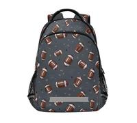 Kcldeci Kinder-Rucksack für Mädchen, Jungen, Sport, American Footballs1, Schulrucksäcke, Elementar-Büchertaschen, Schulbücher, Reisetasche, Tagesrucksack