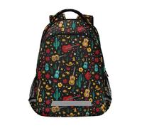 Kcldeci Kinder-Rucksack für Mädchen und Jungen, Country-Musik-Thema, Schulrucksäcke, Elementar-Büchertasche, Reisetasche, Tagesrucksack