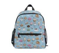 Kcldeci Kleinkind-Rucksack für Mädchen und Jungen, süße Bäckerei-Leckerei-Leckereien, Blau, Kindergarten, Grundschule, Kinder, Schultasche, S-M, Whales Fish Anchor, M, Tagesrucksack
