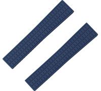 KDEGK 18 mm 19 mm Uhrenarmband für Patek-Armband für Philippe-Gürtel Damen Aquanaut 5067A 491PTK Gummi-Uhrenarmband(Dark Blue strap,19mm with buckle)