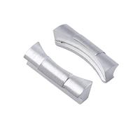 KDEGK 2 Stück 20 mm gebogenes Endglied Endlink nur für Rolex-Armband für Submariner-Uhrenarmband, Gummi-Lederarmband, nahtlose Verbindung(Matt Silver)