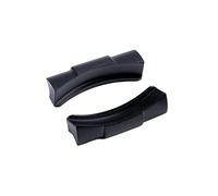 KDEGK 2 Stück 20 mm gebogenes Endglied Endlink nur für Rolex-Armband für Submariner-Uhrenarmband, Gummi-Lederarmband, nahtlose Verbindung(Black)