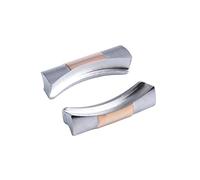 KDEGK 2 Stück 20 mm gebogenes Endglied Endlink nur für Rolex-Armband für Submariner-Uhrenarmband, Gummi-Lederarmband, nahtlose Verbindung(Middle Rose)
